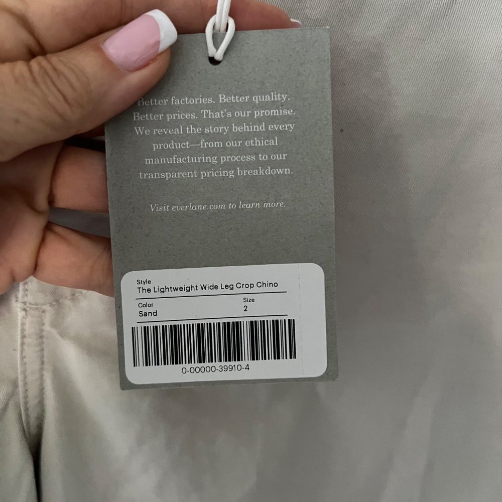 Everlane The Lightweight Leg Crop Chino 2 NWT - Picture 11 of 15
